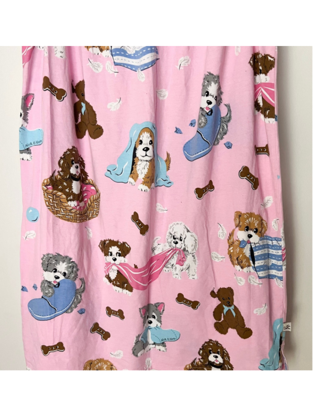 Nick & Nora Women's Pink Nightgown Sz S Puppy Dog Print Sleepwear Nightgown - Picture 4 of 9